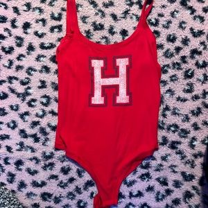 Red Tommy hilfiger bodysuit